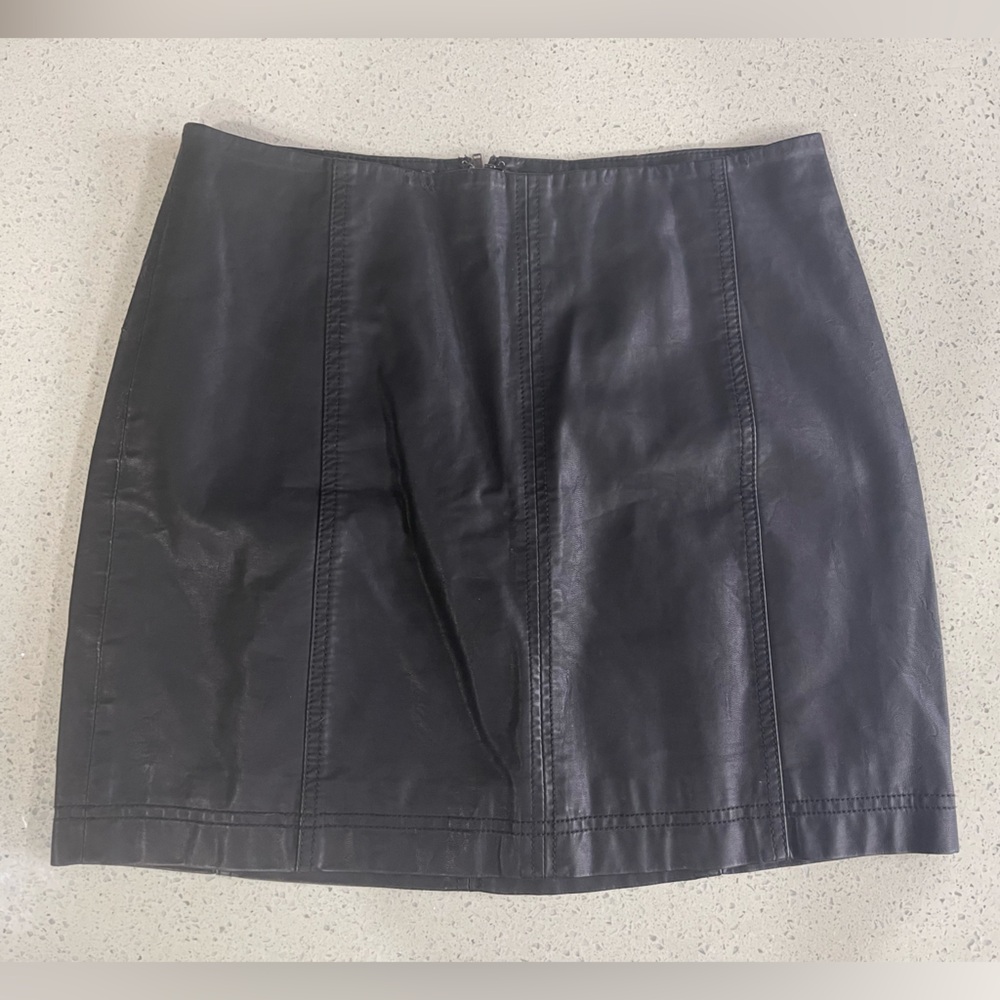 Free People Vegan Leather Skirt